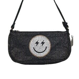 NEW Skinny Dip Purse London Amber Emoji Smile Rhinestone Sparkle Bag
